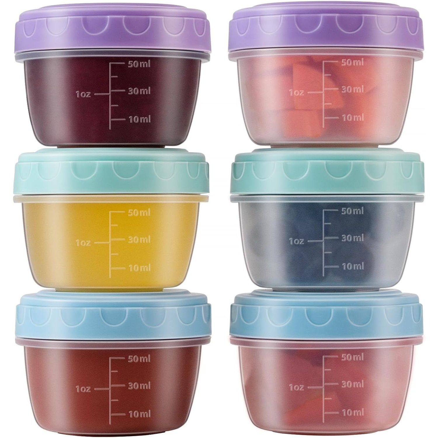 Baby Food Jars - 1-6 عبوات من حاوية تزيين السلطة