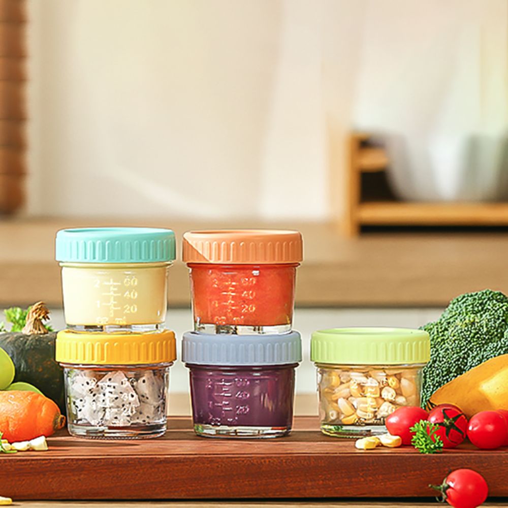 Baby Food Jars - 6 قطعة جرة ميسون الزجاج جرة