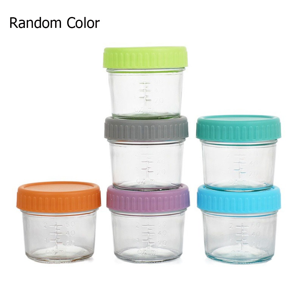 Baby Food Jars - 6 قطعة برطمان طعام للأطفال زجاجي