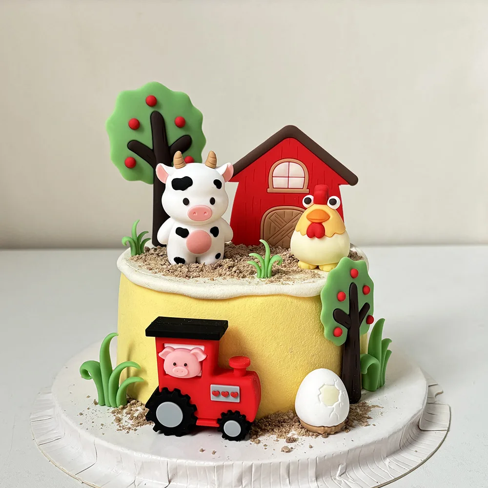 Baby Food Flavors - كارتون الأطفال كعكة الديكور مزرعة الحيوان