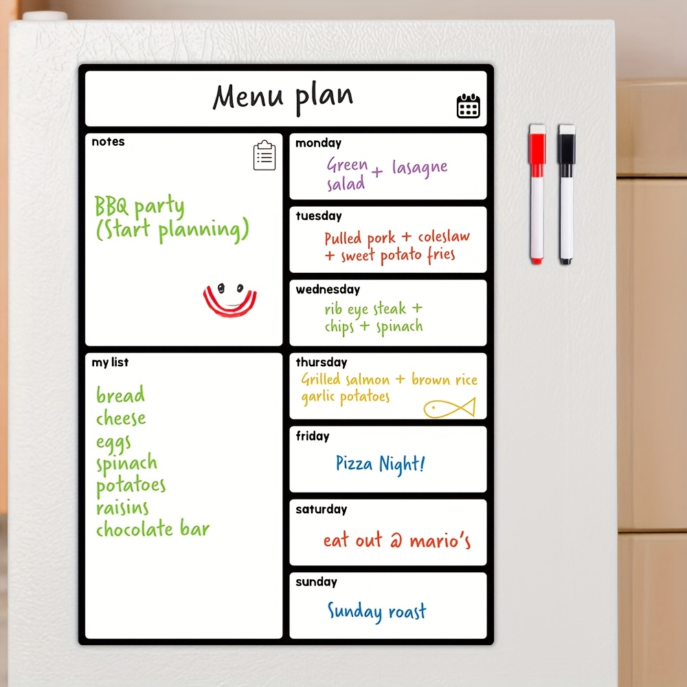 لوح تخطيط مغناطيسي أبيض مقاس A - مراجعة Baby Food Schedule وسعره