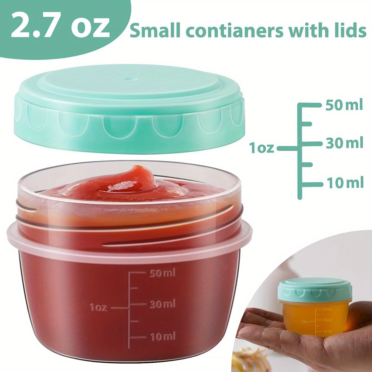 1-6 عبوات من حاوية تزيين السلط - مراجعة Baby Food Jars وسعره