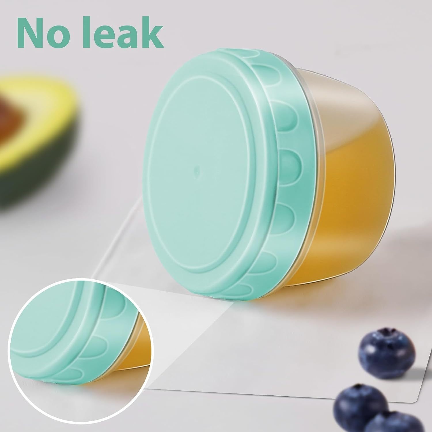 1-6 عبوات من حاوية تزيين السلط - مراجعة Baby Food Jars وسعره